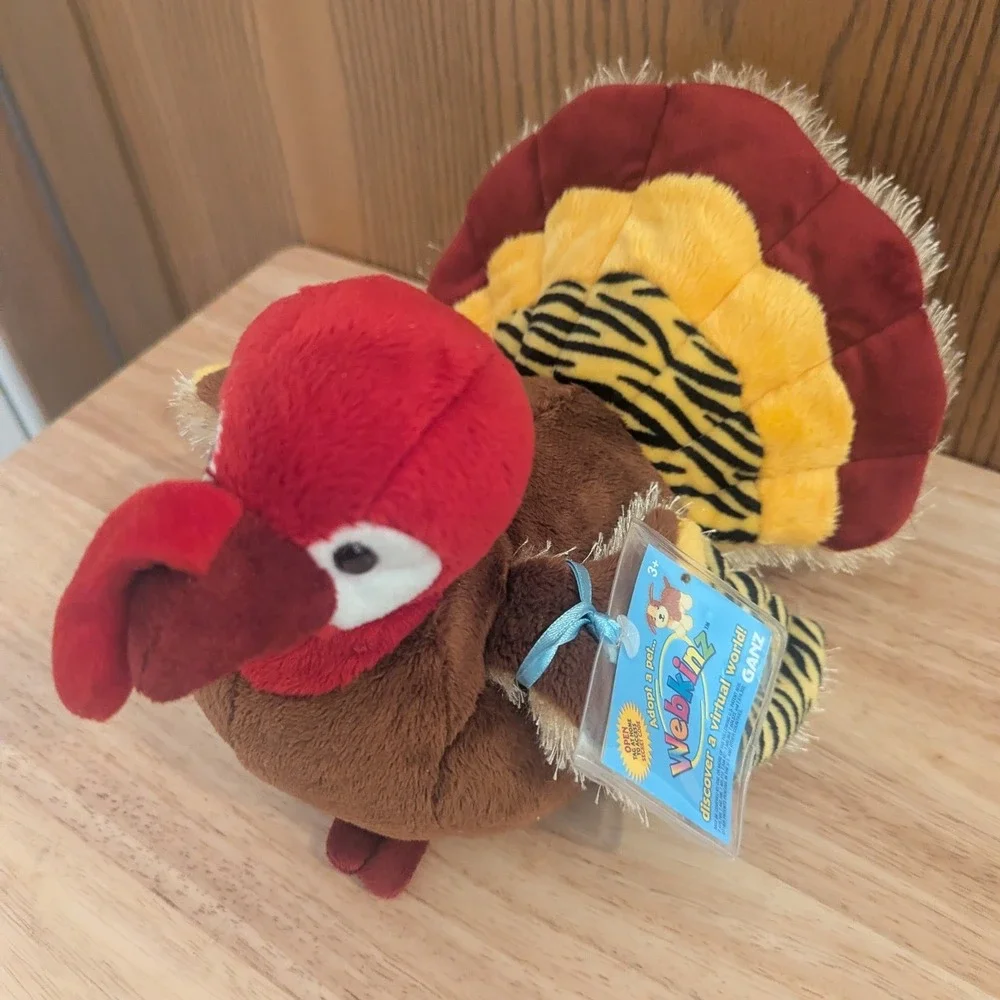 Webkinz Gobbler Turkey Plush Ganz Stuffed Animal 2010 New With Sealed Code HM426